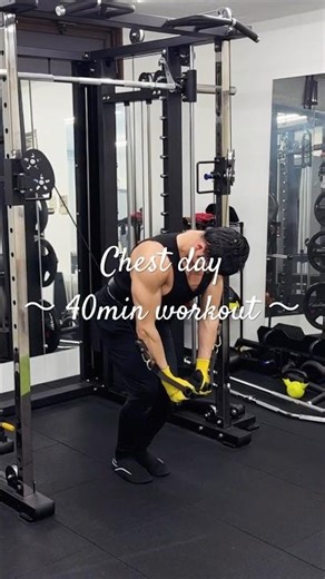 【時短トレ】分厚い大胸筋を作る40分間🔥｜胸トレ4種目🏋️‍♂️