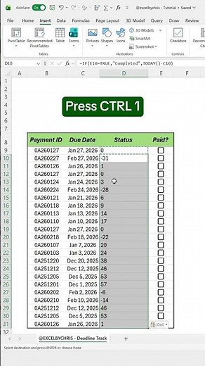 How to create a deadline tracker in Excel! #excel #employeeengagement #spreadsheet