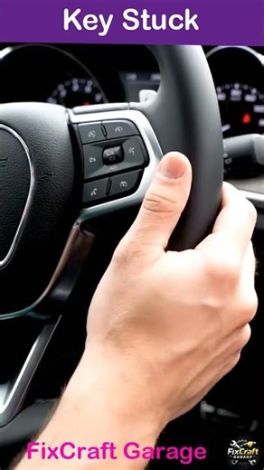 Key Stuck in Ignition $0 Fix! 💸 #automobile #carhacks #carrepair #cheapcarfix #diycarrepair #repairs