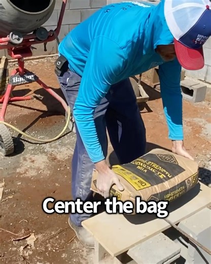 How to dump a bag of concrete #easy