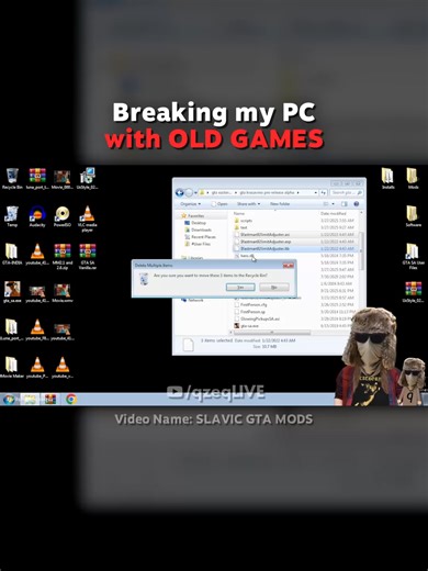 Breaking my PC with OLD GAMES 😭 #qzeq #gta #gaming #funny