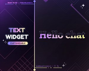 Widget Text / Customizable / Twitch - Streamelements OBS - Etsy