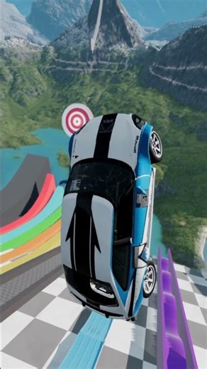 Car vs Waterslides #beamngdrive #car
