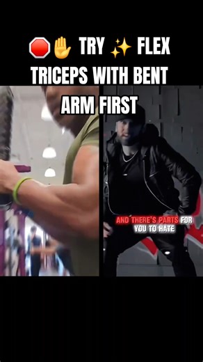 Rap Like Eminem ✨️Tricep Push CHEAT forTall Bodybuilders & Long Tricep Hack #triceps #eminemtypebeat