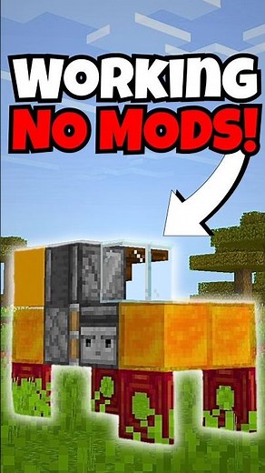 How To Build A WORKING Car In Minecraft! (No Mods) - [First POV] #minecraft #minecraftpe #mcpe