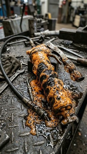 Satisfying Rust Removal ASMR 🛠️ Grease Gun Restoration #shorts