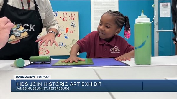 Kids become part of historic art exhibit