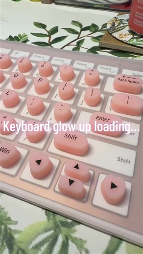 keyboard glow up loading… ✨⌨️ When your press-on nail game gets so serious you have to give your keyboard a makeover just to keep up 💅😂 priorities, right? This is your sign to romanticize even the little upgrades. Who else is customizing everything lately?! #KeyboardGlowUp #PressOnNails #NailGirlThings #DeskAesthetic #GlowUpInProgress