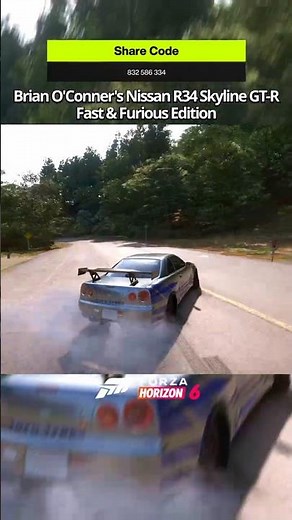 Insane Brian's Nissan R34 Skyline GT-R Drift Setup YOU NEED!🔥 #fh6 #forzahorizon6 #drifting