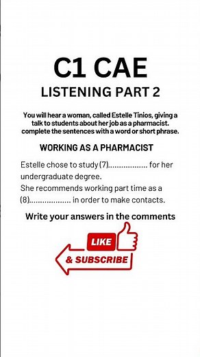 C1 Certificate Advanced English (CAE) Listening Part 2 #advancedenglish #cae #caexams #learnenglish