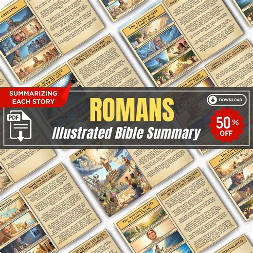 Bible Study Printable Book of Romans, Printable Bible Study Guide PDF, Beginner Bible Study, Simple and Easy Scripture Study PDF