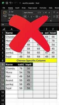 Choosecols Function In Excel | # #excel #sorts #formula1 #tricks 💯