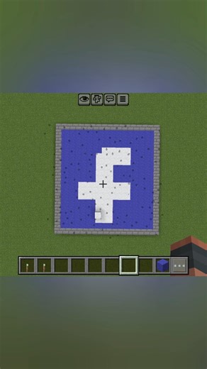 Facebook send art logo in Minecraft #minecraft