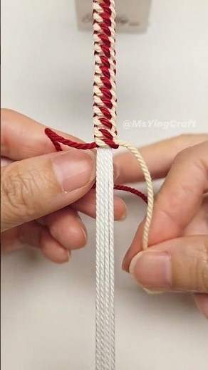 How to Tie Cross Knot 2603031 Quick Macrame Tutorial #shortstutorial #knot #diy#handmade #macrame