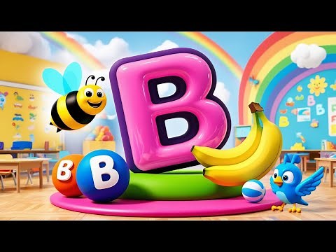 Learn the Letter B! | Fun Words That Start with B | Kids Learn Laugh School