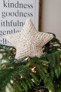 CROCHET PATTERN // Christmas Tree Topper, Crochet Star, Holiday Crochet, Farmhouse Decor, Xmas Decor, Crochet Ornament // Alpine Tree Topper - Etsy