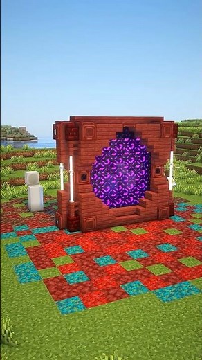 Minecraft Aesthetic Nether Portal Design #minecraft #eye4steel #shorts