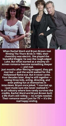 Rachel Ward & Bryan Brown From On Screen Passion to Lifelong Love #facts #history #hollywood #movie