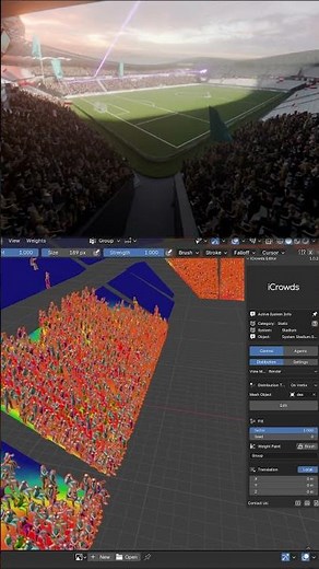 Paint Your Crowd! | iCrowds Scatter System with Weight Brush in Blender 3D