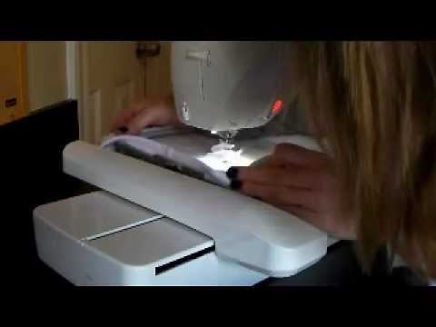 How to Monogram a Hand towel (#1) Brother Embroidery Machine 7800II