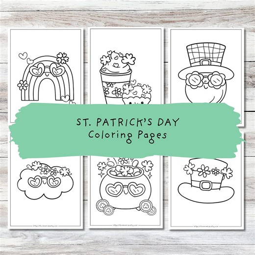 St. Patrick’s Day Coloring Sheets 14 Pages PDF PRINTABLE - Etsy