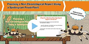 Planning a Non-Chronological Report Using a Spidergram PowerPoint