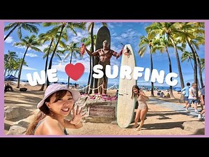 〖ハワイ〗みんなもハワイで一緒にサーフィンしよっ🫶🩷