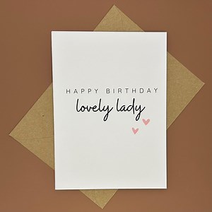 Lovely Lady Birthday Card - Etsy UK
