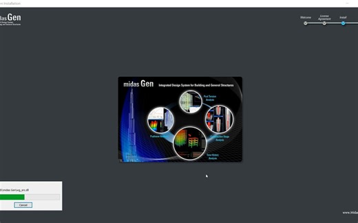 Midas Gen 结构分析平台下载安装教学,操作步骤详细讲解