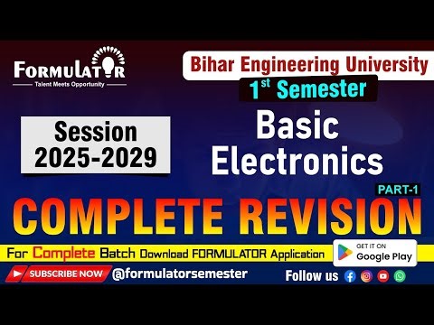 BEU Basic Electronics Engineering | Concept + Numericals | Full Revision