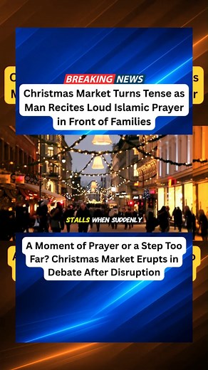 Muslim Man Interrupts Families Celebrating Christmas By Singer Islamic Prayers! #ChristmasMarket #UKNews #tiktoknews #BritishCulture | Straight Talk 24