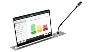 [Hot Item] Netlink Paperless Multimedia System Retractable Ultra-Thin Screen with Microphone 21''