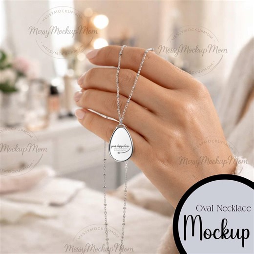 Oval Necklace Mockup, Jewelry Display Template (digital Download, PNG JPEG) - Etsy