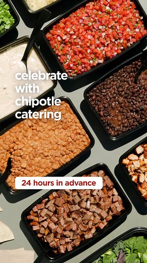 What will you enjoy at your next party? Build it with Chipotle Catering. Order 24 hours in advance. | Chipotle Mexican Grill