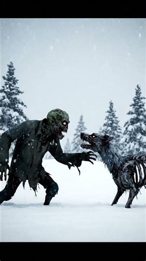 Zombie vs Zombie Dog — Epic Snow Battle