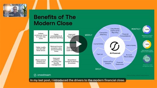 So what s the value of a modern financial close? You break tasks down and do them more continuously across the period to streamline and destress the close - freeing time to drive greater… | Trevor Walker