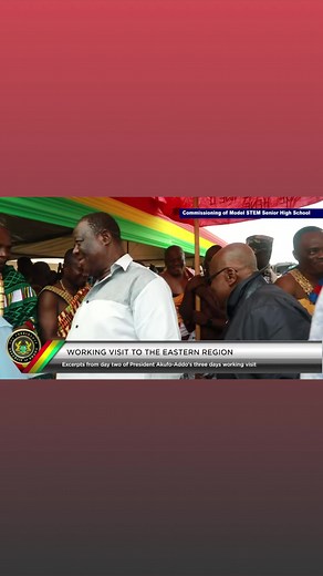 Wow; Kente floods at Akyem Abomosu as President Akuffo Addo commissions Abomosu STEM Senior High School. Our chiefs looking dapper in rich colorful Kente clothes. SPOTTED: Osabarima; Sankubenase, Asamankese, Kade, Asuom and Minta. #viralreels #Anticipate #Aseda #OKYEMAN #susubribi #okyeman_tease | Asuom News.com