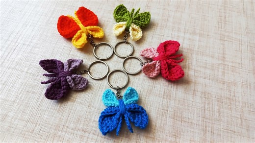 How to crochet a butterfly keychain that everyone will love!