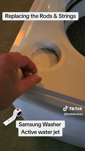 Samsung active water jet repair, replacing the rods and strings to fix unbalanced load error. Don't be scared of repairs.. #washerrepair #samsung #washermachinefix #replacerods #springs #washercode #washeregang #clothes #laundry