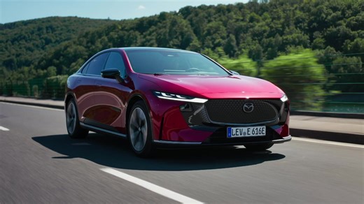 The new Mazda6e in Red Driving Video