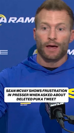 NFL on FOX on Instagram: "After their loss to Seattle, Sean McVay was asked about a deleted tweet from Puka Nacua in which he criticized officials in the game."