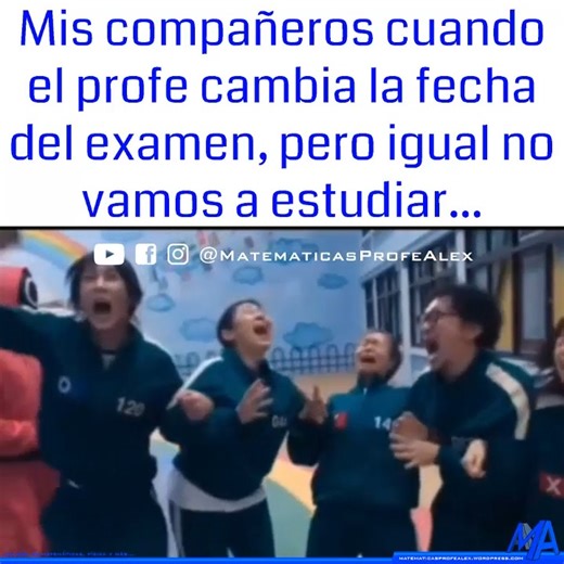 Matemáticas Profe Alex on Instagram: "Más tiempo para relajarnos 😎😅🤣 #matemáticasprofealex #humor"