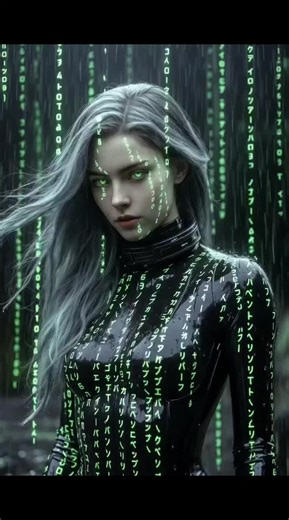 Matrix code #aiart #v #f #matrix #groovyai