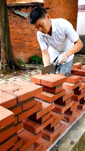 How to make a 3d brick wall | #bricks #brickwork #brickwall #shorts
