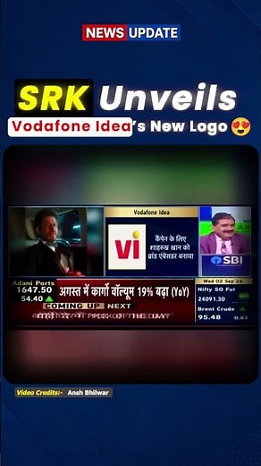 SRK unveils Vodafone Idea’s new logo, marking a fresh chapter for Vi. 😍📶