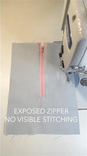 ✨ This Exposed zipper has no visible stitching (Method 3)