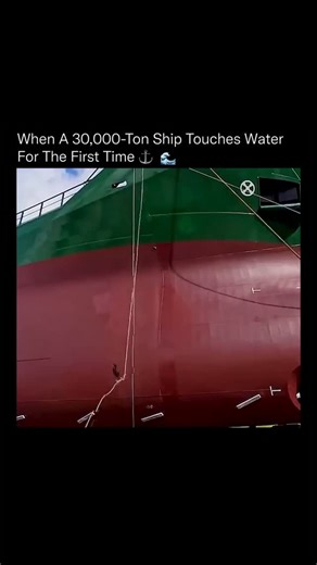 AI | Technology | Business on Instagram: "The moment a ship meets the sea for the first time is called a launching ceremony, a centuries-old maritime tradition that marks the vessel’s birth. Before launch, engineers spend months balancing the hull’s weight on wooden supports and greased slideways. When the final block is released, gravity takes over, sending the ship gliding into the water in seconds. The champagne bottle seen shattering against the hull is a symbol of good luck and safe voyages