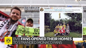 One year ago today, Borussia Dortmund & AS MONACO fans showed us the true meaning of the beautiful game. ☺️ | Bundesliga