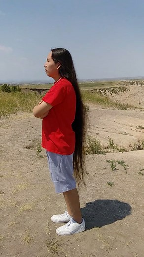 197K views · 2.1K reactions | Longest hair on a living teenager (male) - 161 cm (5 ft 3.3 in) by Reuben Looks Twice Jr  | Guinness World Records | Facebook