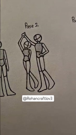 How to draw couple body poses ✨️ #drawing #art #howtodraw #tutorial #sketch #shorts